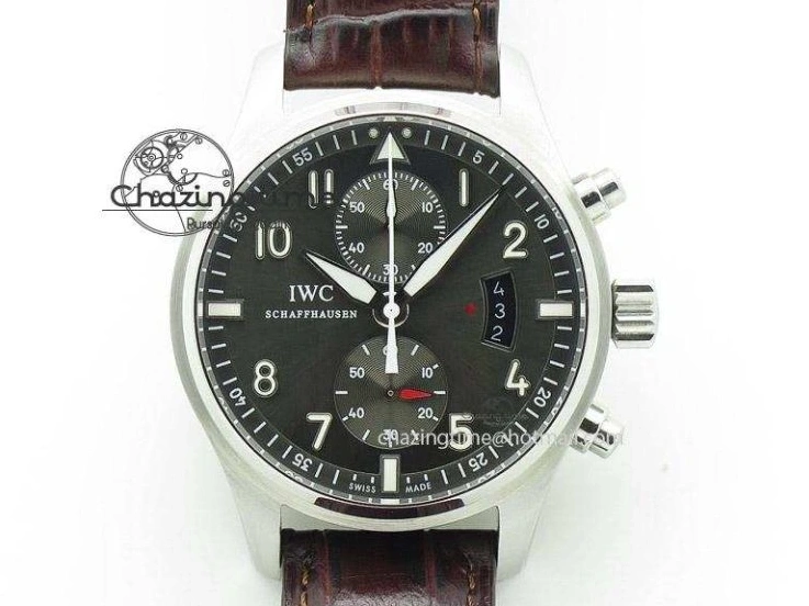 MIROTIME 0123 Portofino IW391001 SS ZK 1:1 Best Edition White Dial Silver Markers on Black Leather Strap A RelaxedFit 7139